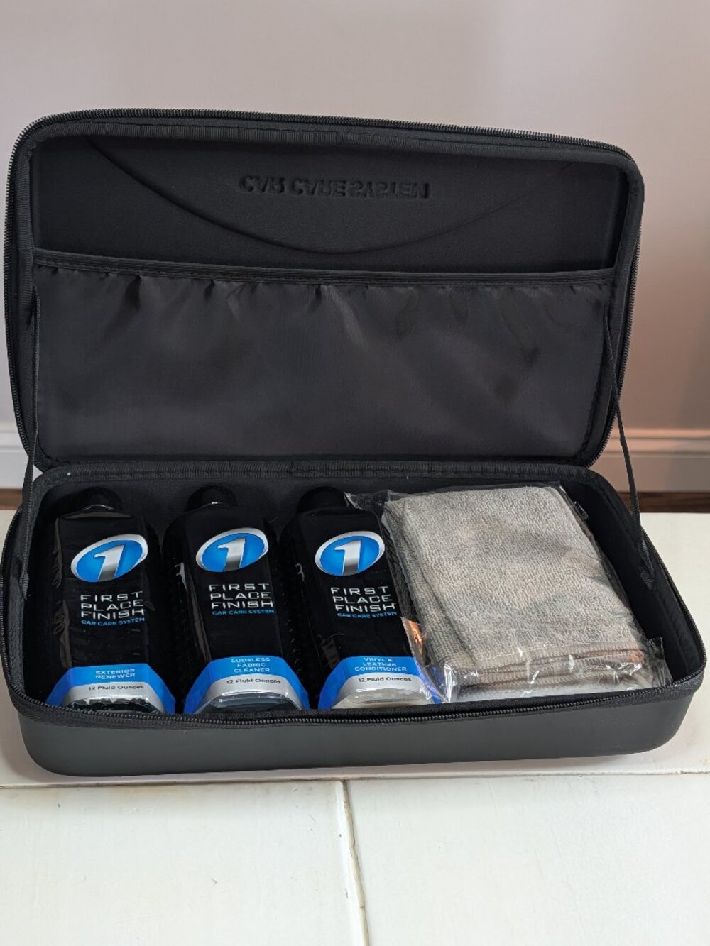 First Place Finish Premium Car Care Products Kit NEW Sealed 3 Bottle Set w/ Case